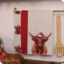Christmas Tea Towels, Aprons & Oven Gloves